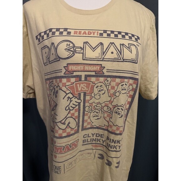 Pac Man Fight Night Video Game Vintage Old Navy T-Shirt - XL - - Picture 2 of 3